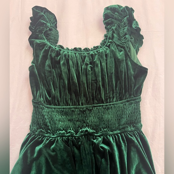Urban Outfitters Green Velvet Mini Dress - Picture 6 of 6